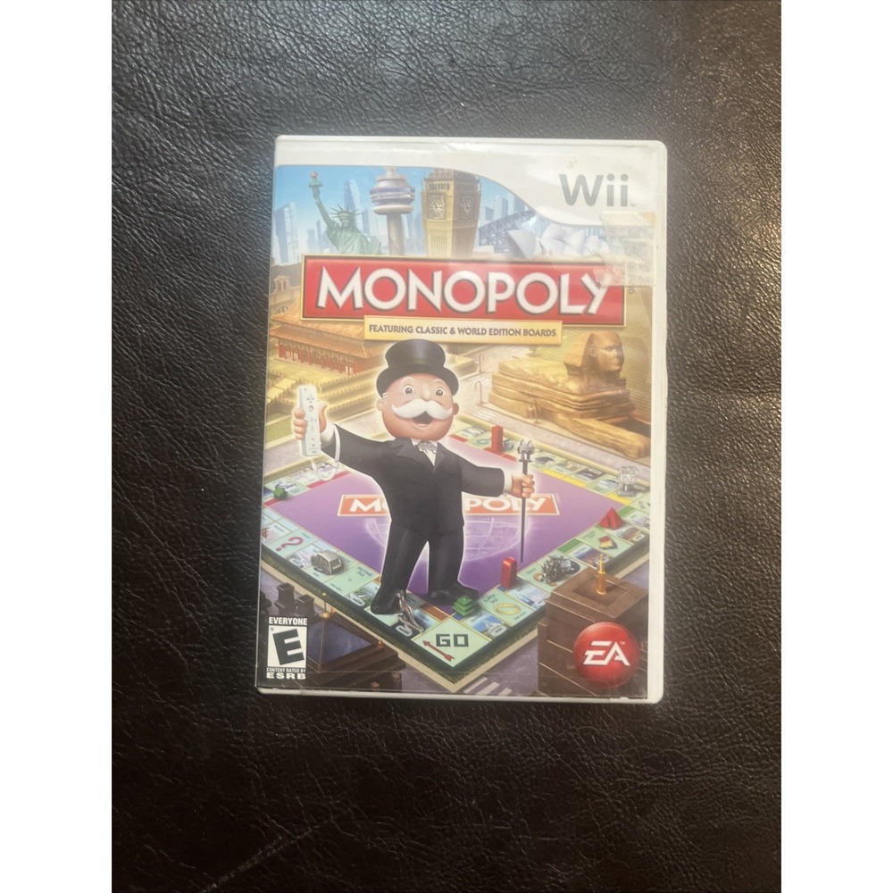 Monopoly (Nintendo Wii, 2008) Tested Complete with manual / case Working Game